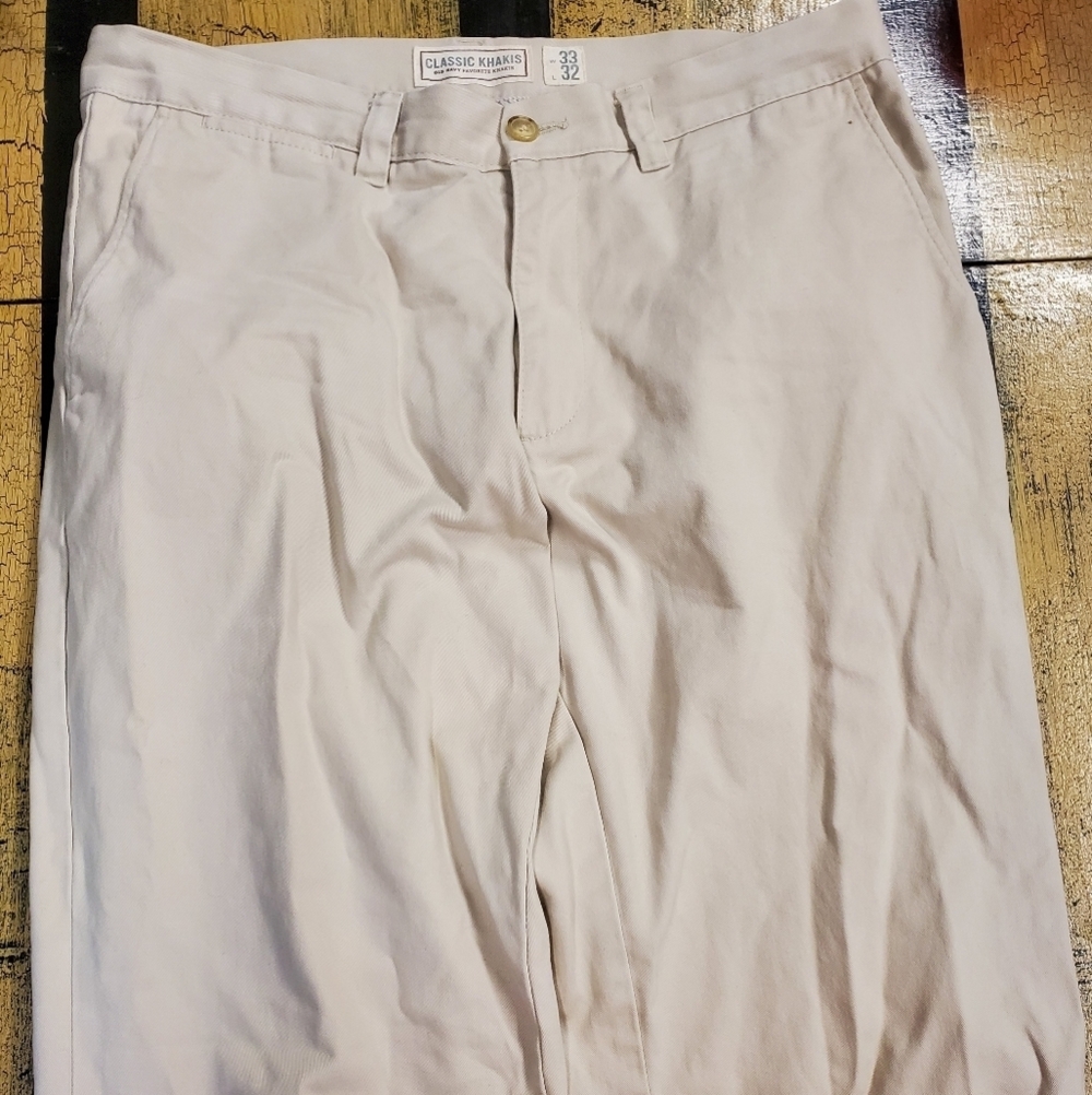 🤴👖 Old Navy Classic Khaki Dress pants 33 x 32